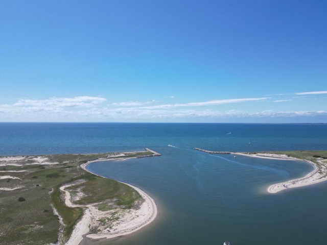 Pamet Harbor inlet meeting Cape Cod Bay